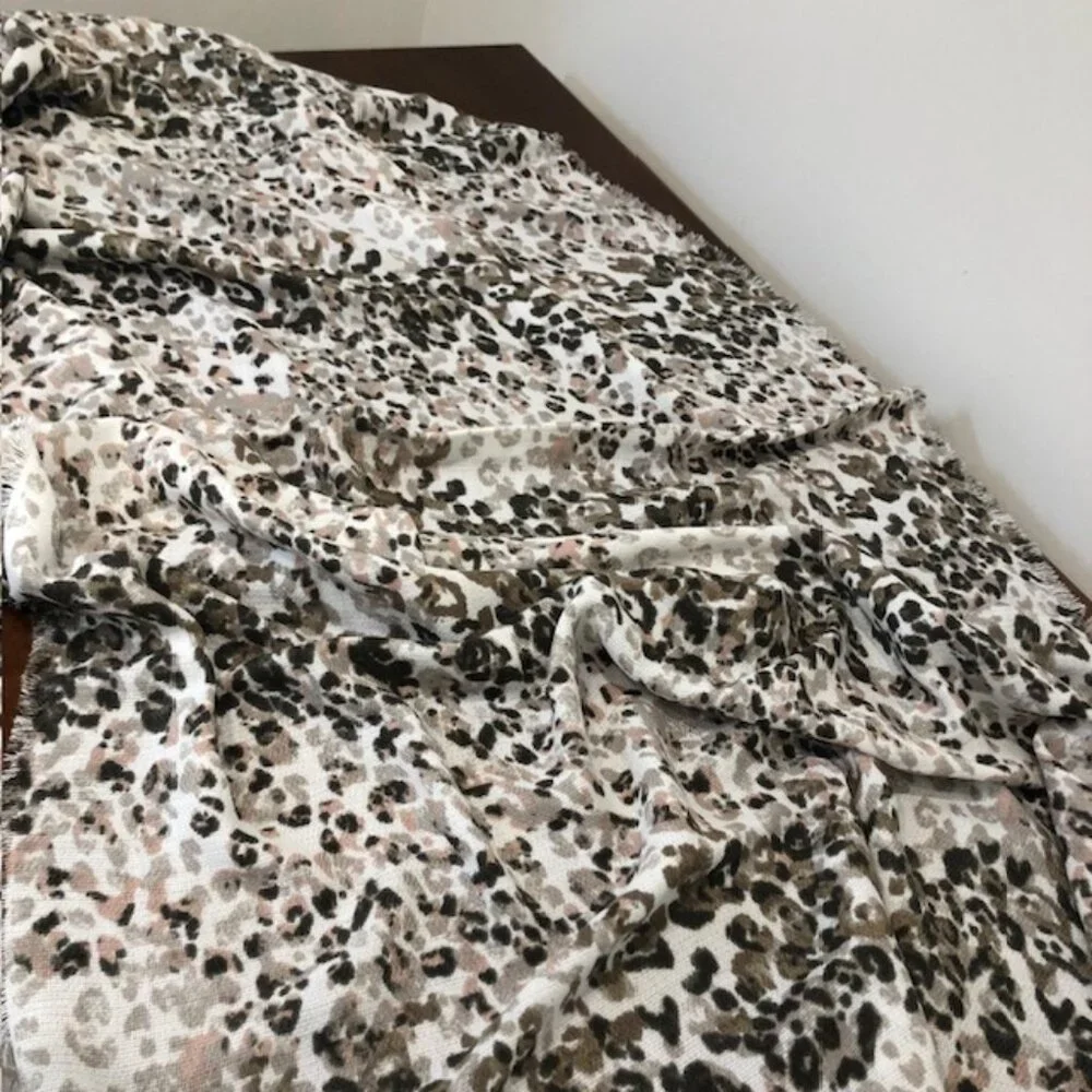 Animal Print Vintage Oversized Wrap Scarf.